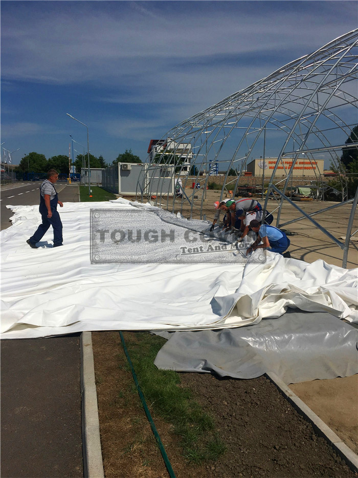 15m wide fabric building