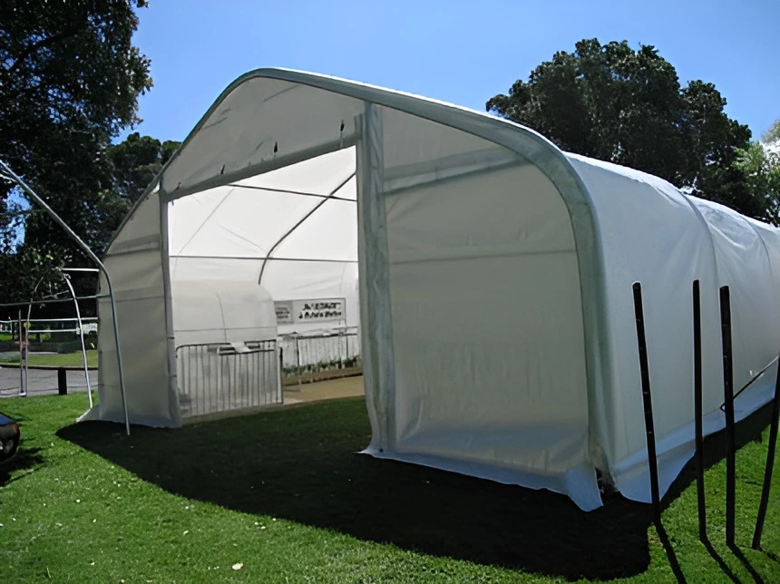 26' wide portable shelter