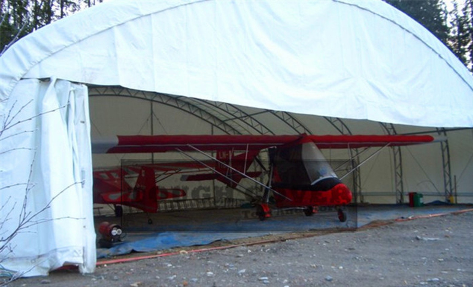 Fabric covered Aircraft Hangar