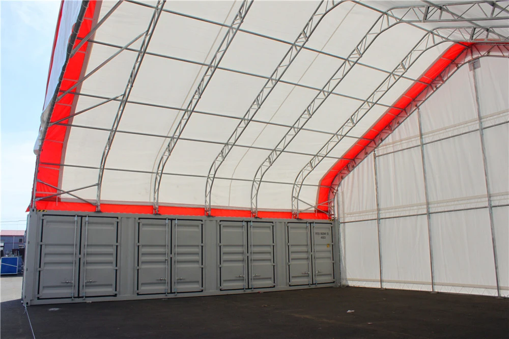 15m wide container shelter