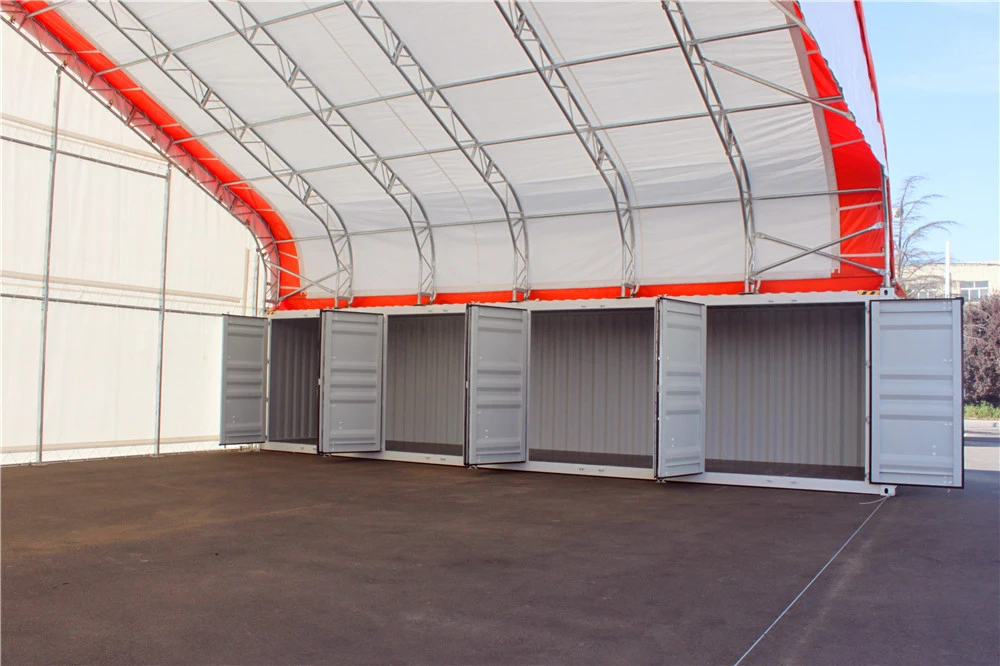 15m wide container shelter