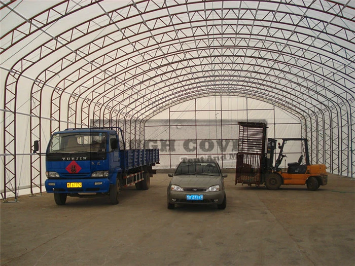 15m wide heavy duty storage shelter