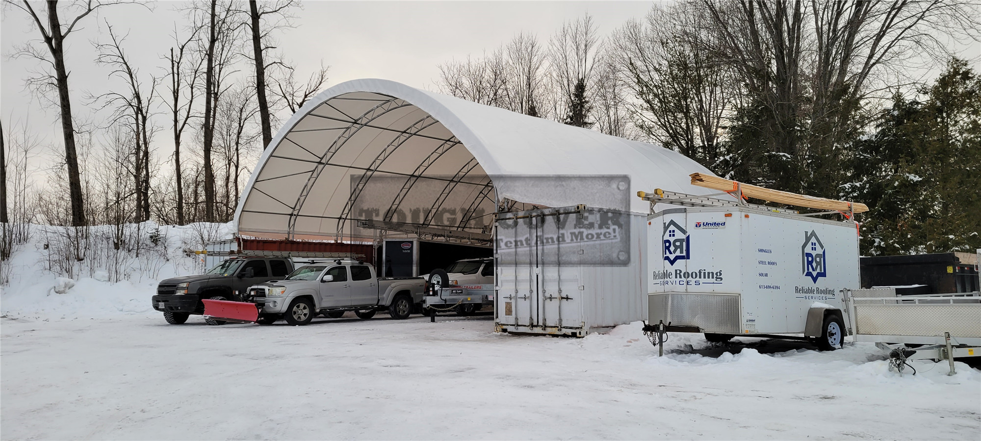 12x12m container shelter installation