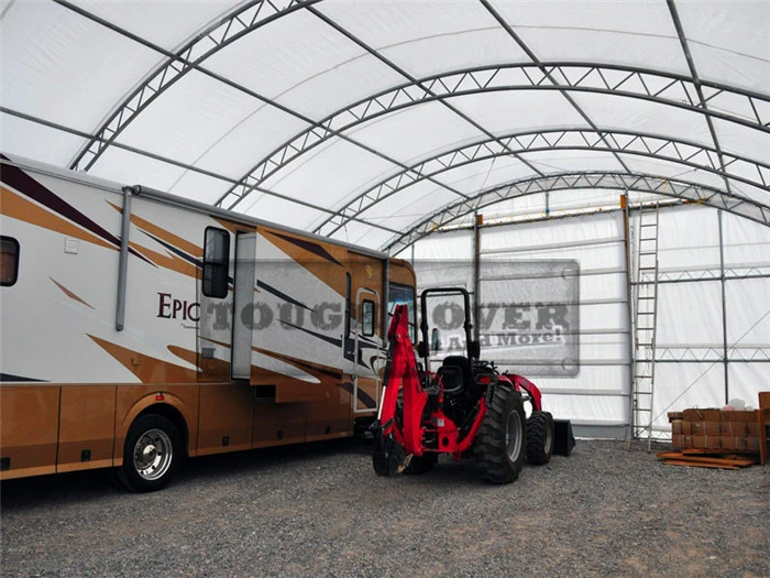 inside of 40x70x19 feet storage tent