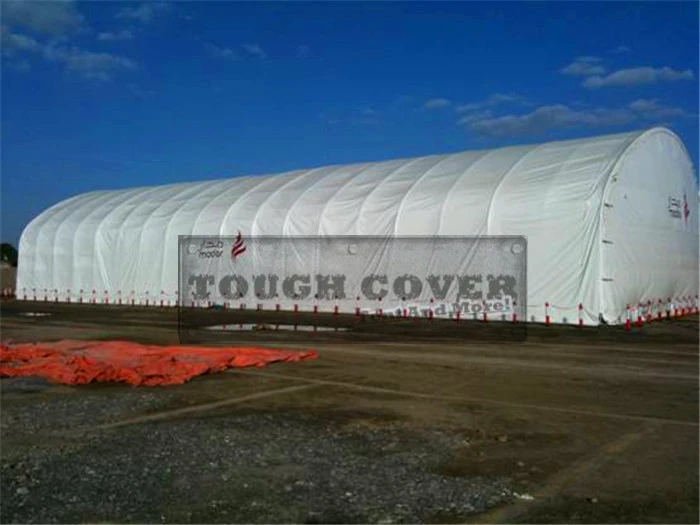 15m wide heavy duty storage shelter