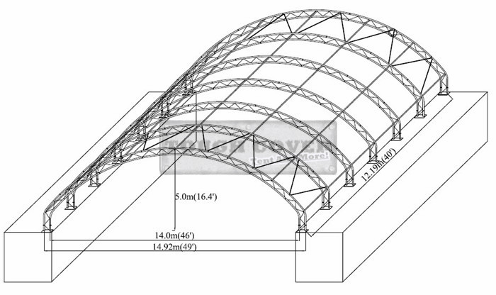 46ft x 40ft container shelter